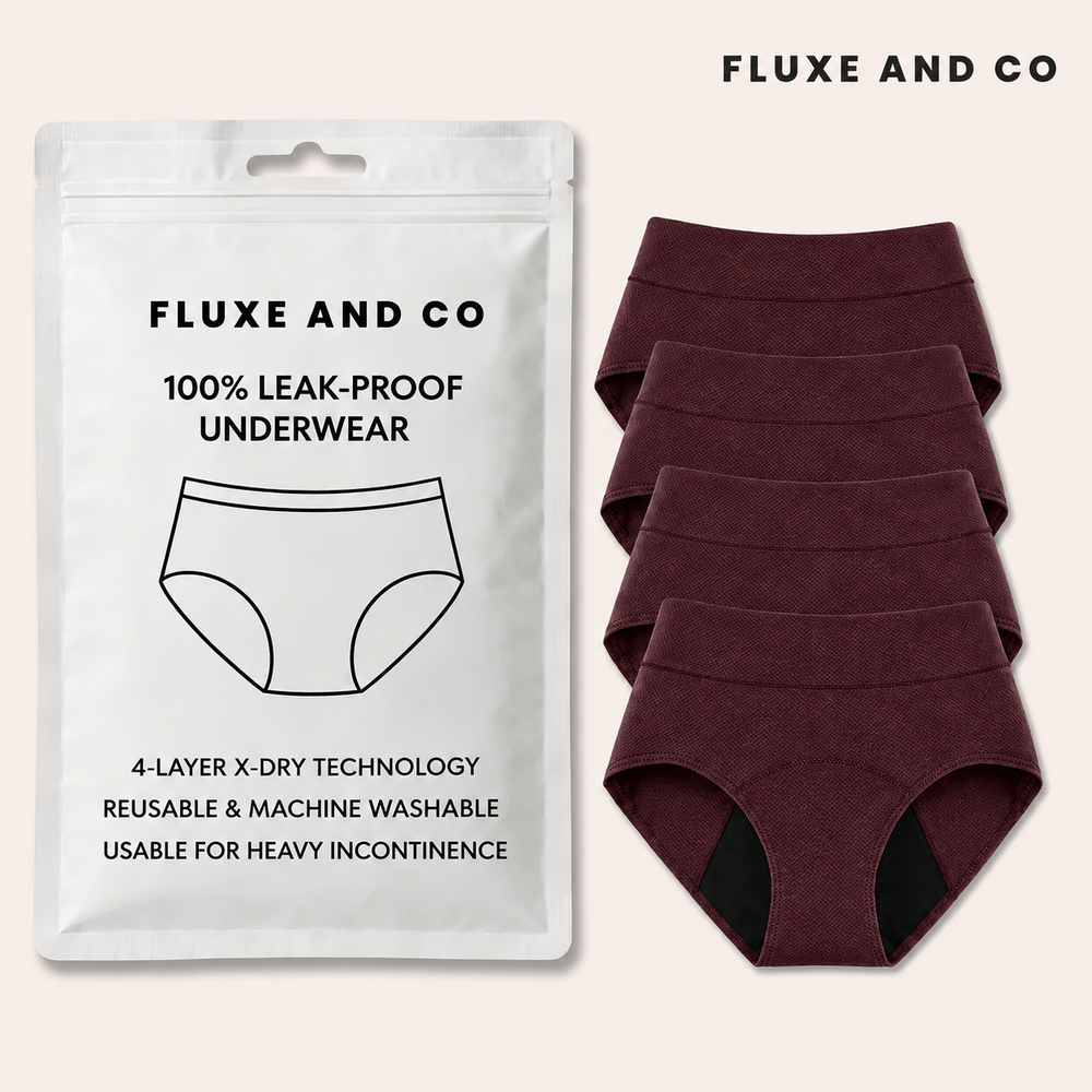 FLUXE AND CO™ 100% Leak-Proof Underwear (Red color)