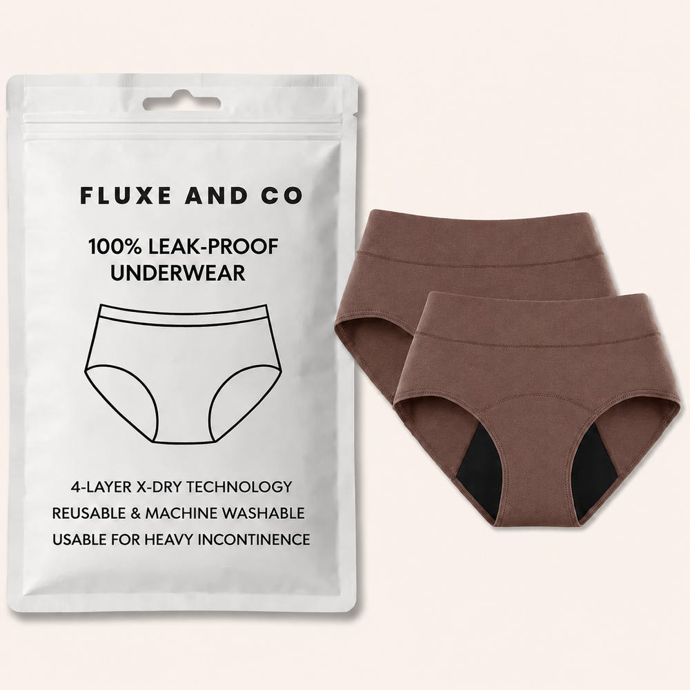 FLUXE AND CO™ 100% Leak-Proof Underwear (Brown color)