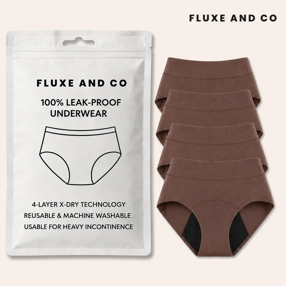 FLUXE AND CO™ 100% Leak-Proof Underwear (Brown color)