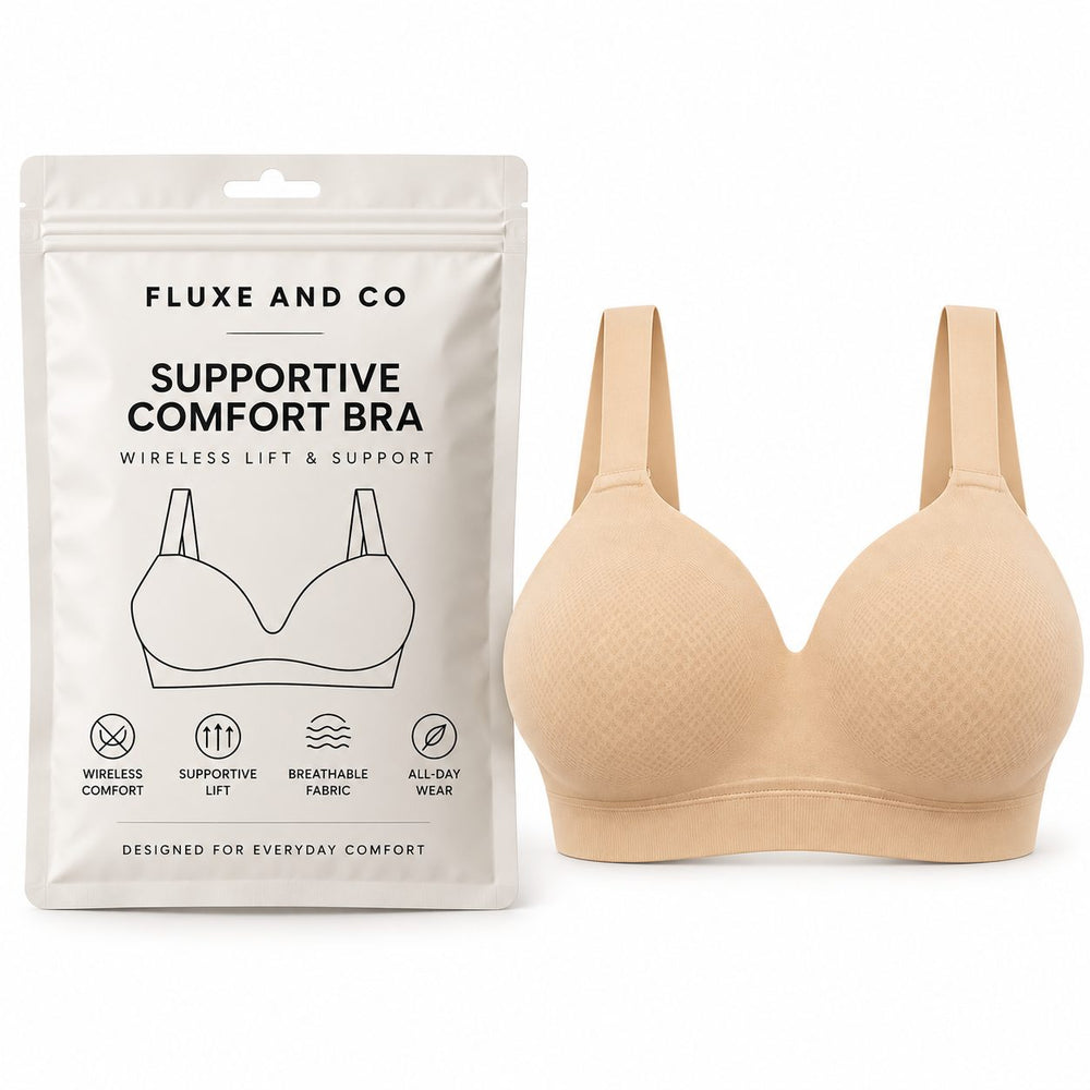 Supportive Comfort Bra – Wireless Lift & Support Bra for Women, Molded Cups, Wide Band