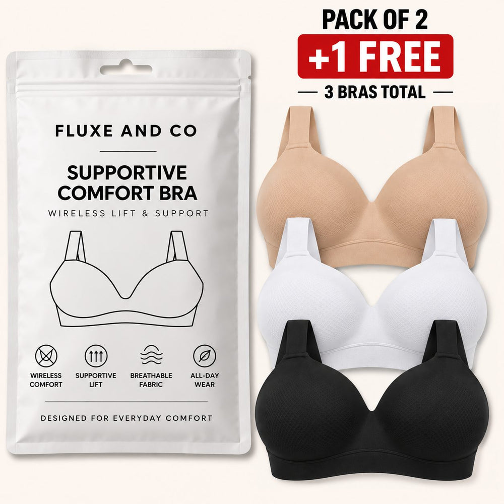 Supportive Comfort Bra – Wireless Lift & Support Bra for Women, Molded Cups, Wide Band