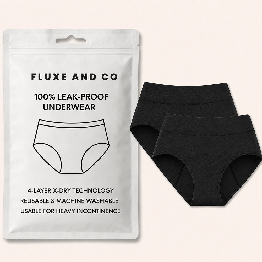 FLUXE AND CO™ 100% Leak-Proof Underwear (Black color)